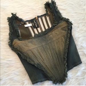 Denim Bustier Corset
